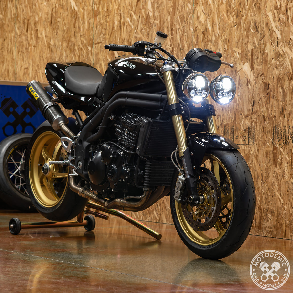 Motodemic Dual Evo LED Headlight Conversion Kit for Triumph Roadsters