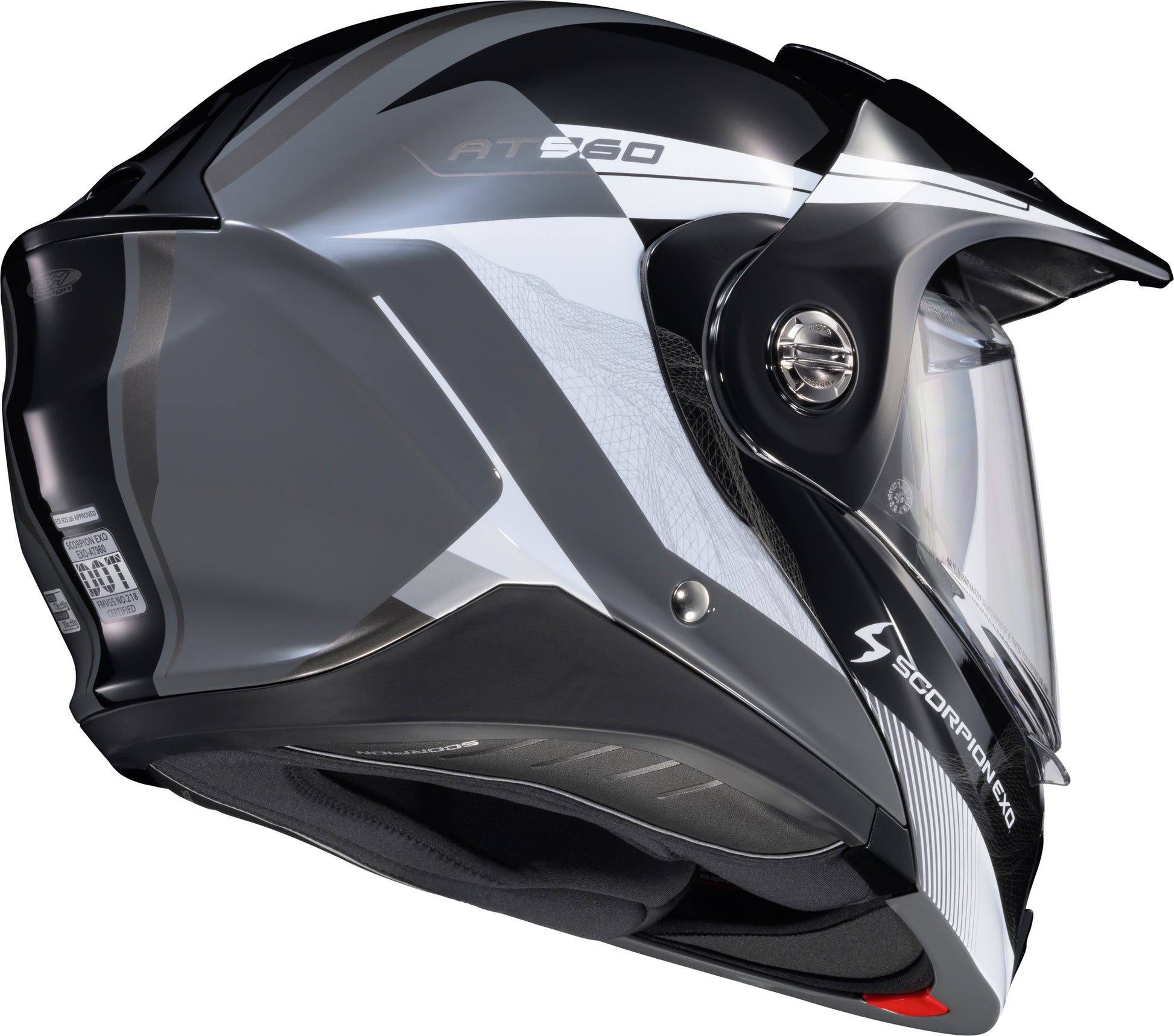 Exo At960 Modular Helmet Topographic 2 Blk/Wht/Grey Sm