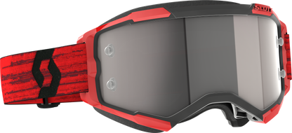 Fury Goggle Dark Red Silver Chrome Works