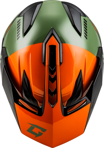 Gm 11 Ronin Helmet Orange/Green/Black Md