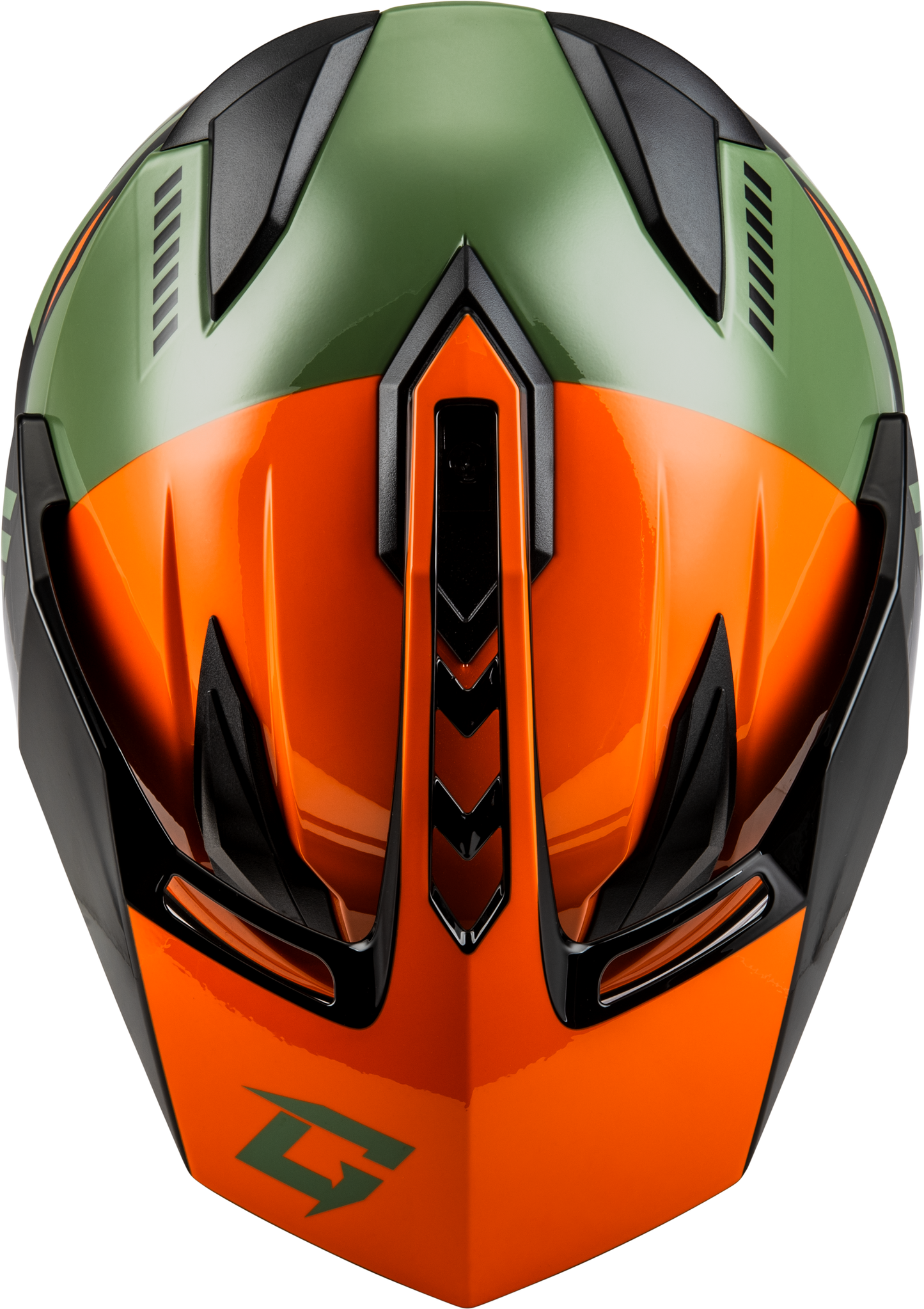 Gm 11 Ronin Helmet Orange/Green/Black Sm