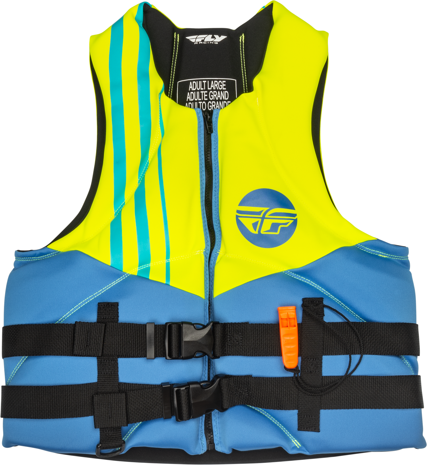Neoprene Flotation Vest Blue/Hi Vis/Teal Xl