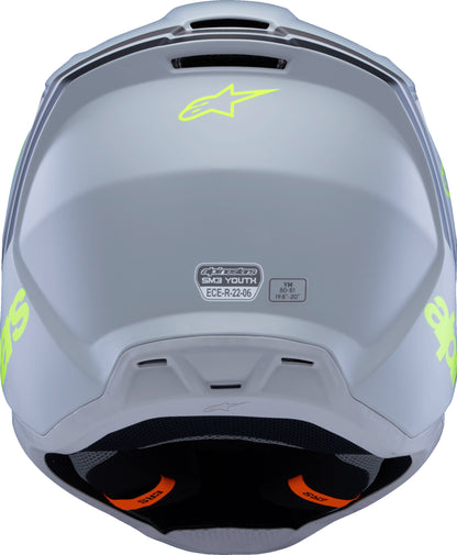 Sm3 Youth Radium Helmet Gry/Blk/Ylw Fluo Matte Yl