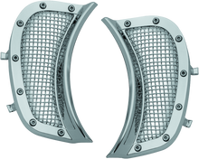 Kuryakyn Mesh Headlight Vent Accents Chrome