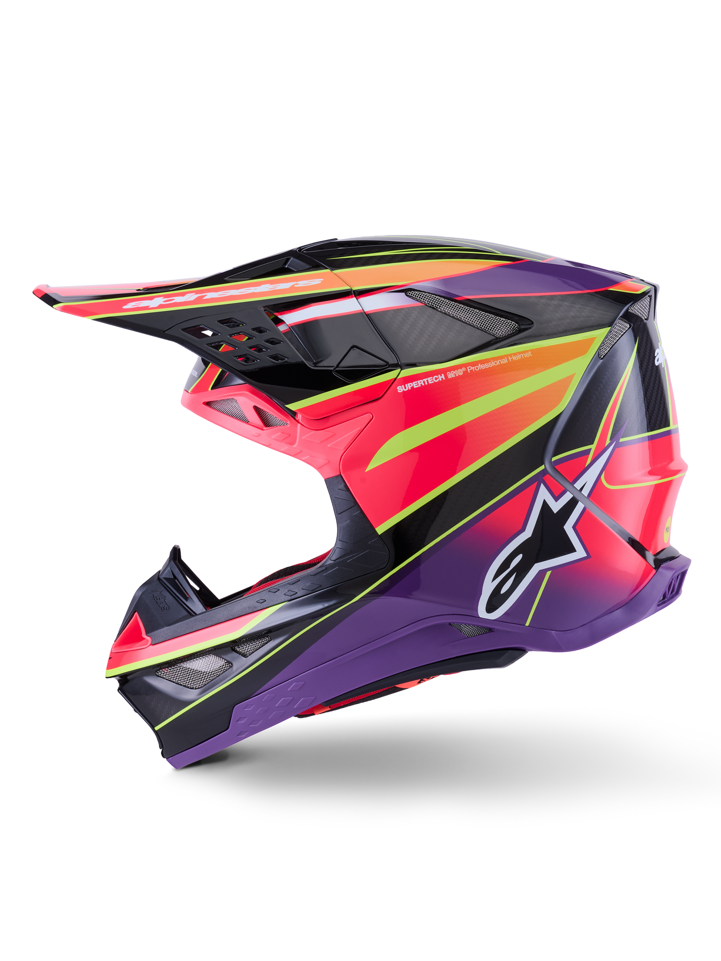 Supertech S M10 Era Helmet Pnk/Violet/Ylw Fluo Glossy Xs