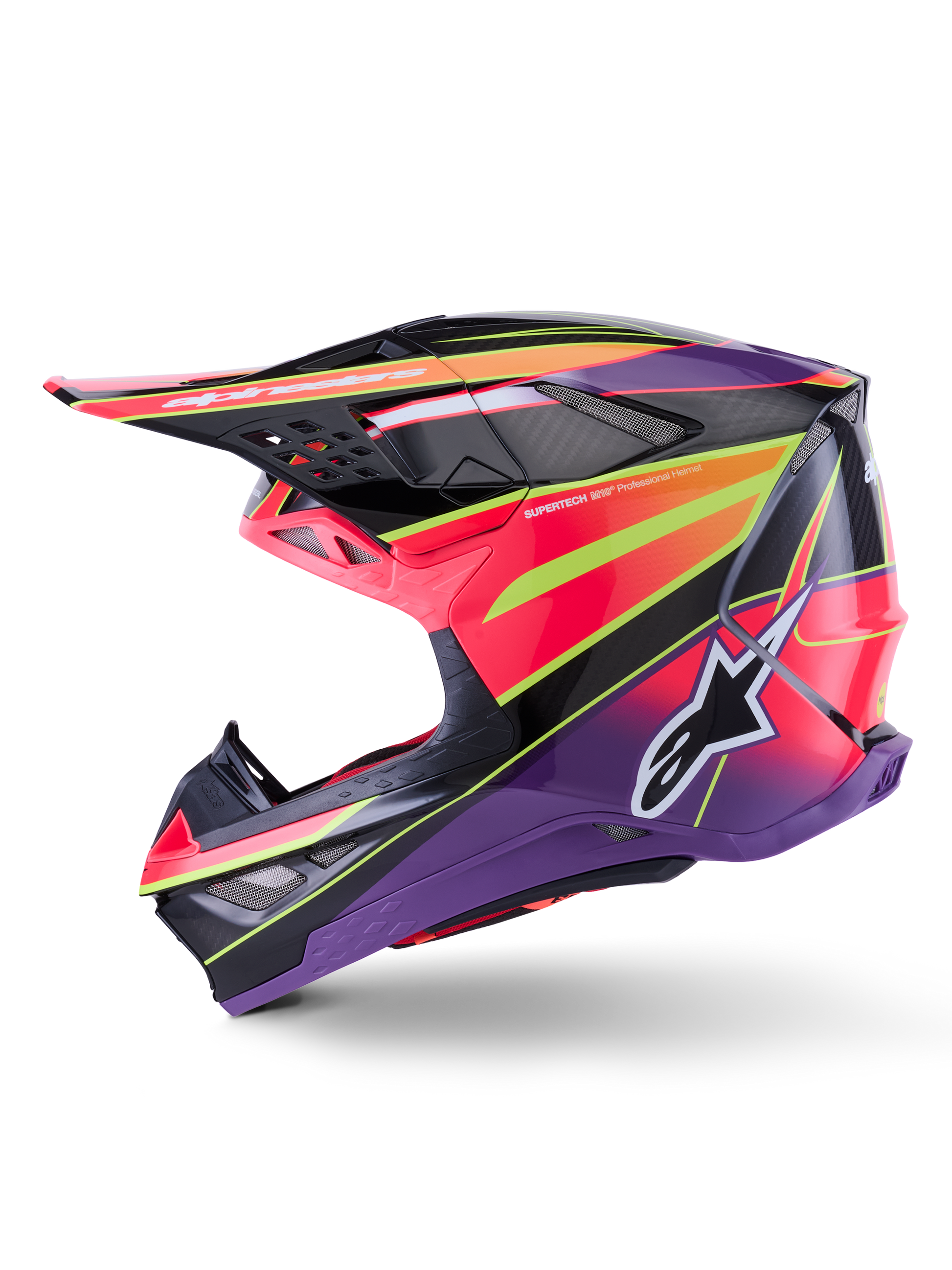 Supertech S M10 Era Helmet Pnk/Violet/Ylw Fluo Glossy Lg