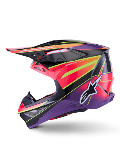 Supertech S M10 Era Helmet Pnk/Violet/Ylw Fluo Glossy 2x