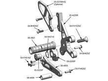 Woodcraft Suzuki SV650 (03-11) Complete GP Rearset Kit with Pedals Black