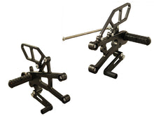 WOODCRAFT Triumph Daytona 675R (13-18) Complete Rearset Kit  Standard ShiftW/Shift & Brake Pedals  BLACK - for use with a quicksifter