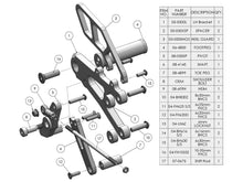 WOODCRAFT Triumph Street Triple 13-16 (NO/QS) Complete GP Rearset Kit  W/Shift & Brake Pedals  Black