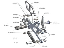 WOODCRAFT Triumph 06-12  Daytona 675R Complete GP Rearset Kit  W/Shift & Brake Pedals  Black - for use with a Quickshifter with side stand