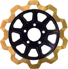 9 Spoke Rotor Front Blk/Sgold Bow Tie 11.8"