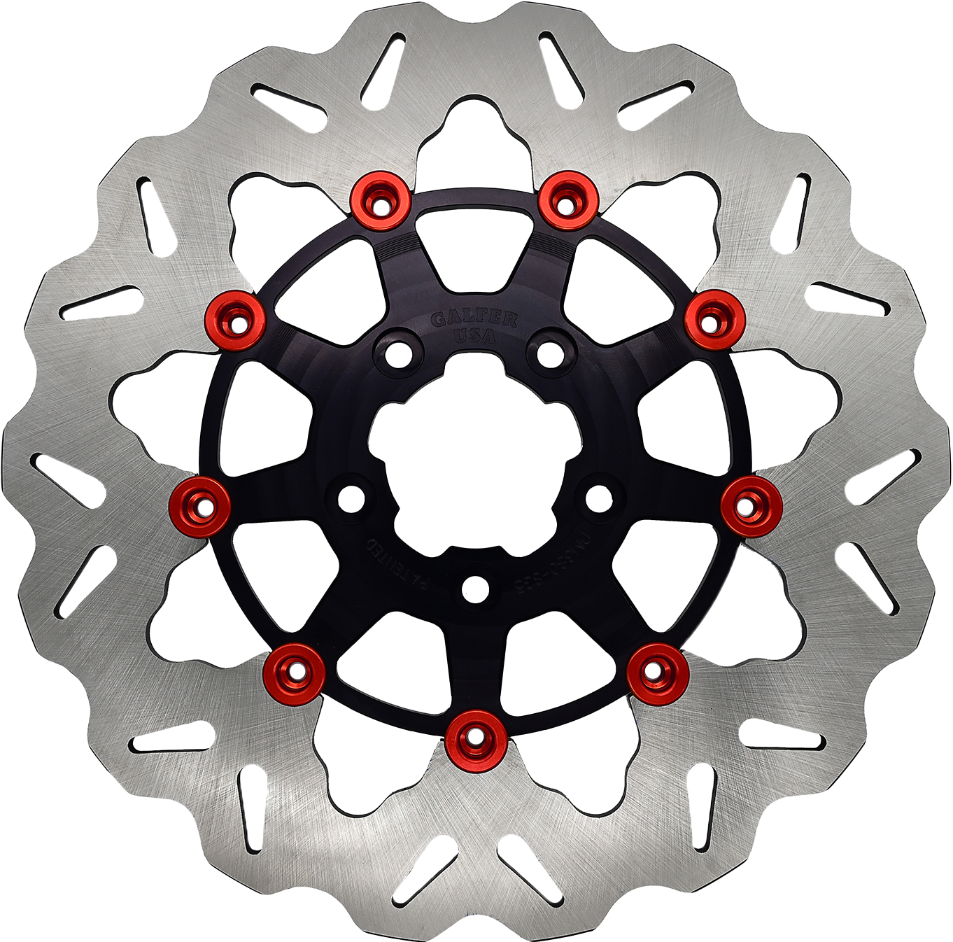 Rotor 11.5" Floating Wave Fr Black/Red Buttons