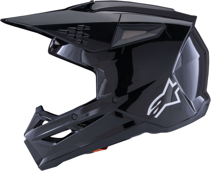 Sm3 Solid Helmet Black Glossy Md