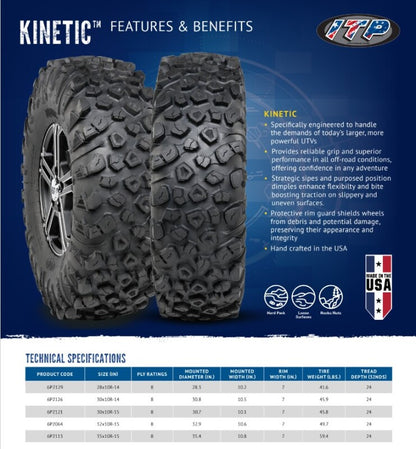 ITP Kinetic Tire 32x10R-15 8PR