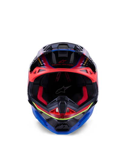 Supertech S M10 Era Helmet Blu/Rd/Ylw Fluo Glossy Sm