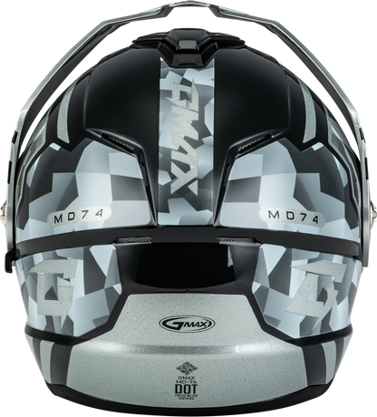 Md 74 Striker Modular Helmet W Slvr Shield Slvr/Blu Mtlc Lg