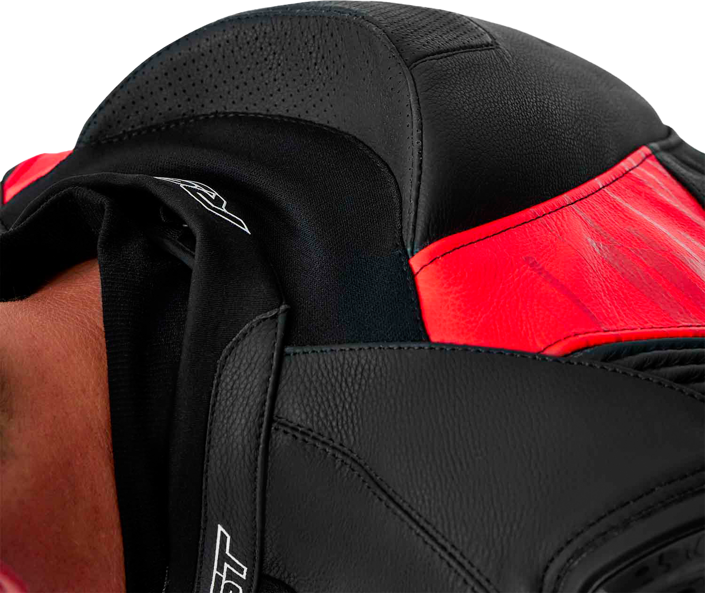 Tractech Evo D3o Jacket Blk/Flo Red Leather Sm