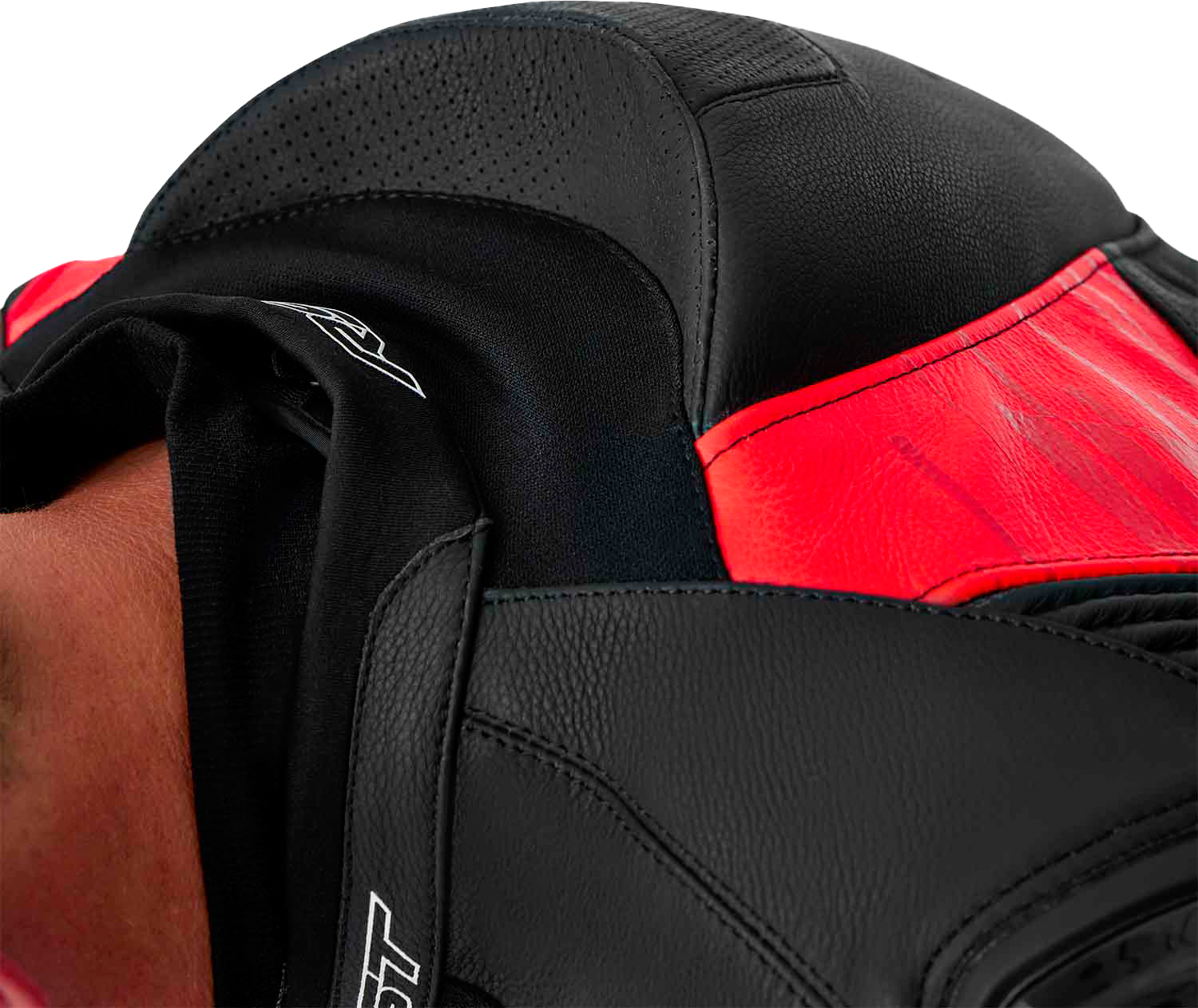 Tractech Evo D3o Jacket Blk/Flo Red Leather Sm