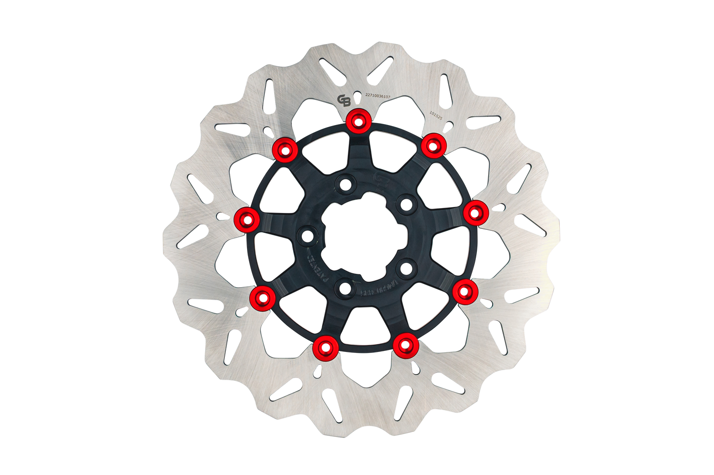 Rotor 11.8"Floating Wave Fr Black/Red Buttons