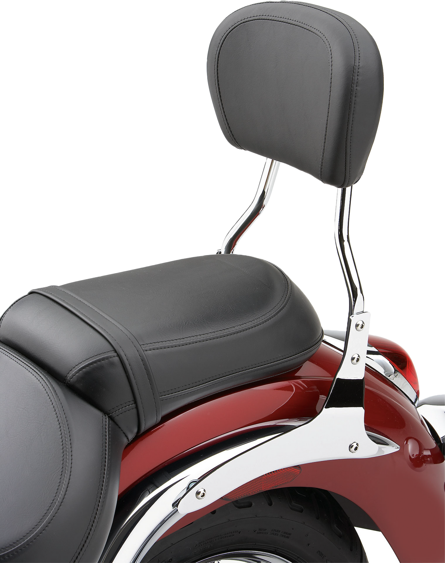 Short Round Sissy Bar W/Pad Chrome Yam Stryker 11 18