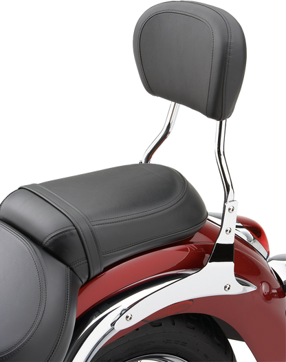 Short Round Sissy Bar W/Pad Chrome Yam V Star 1300 07 15