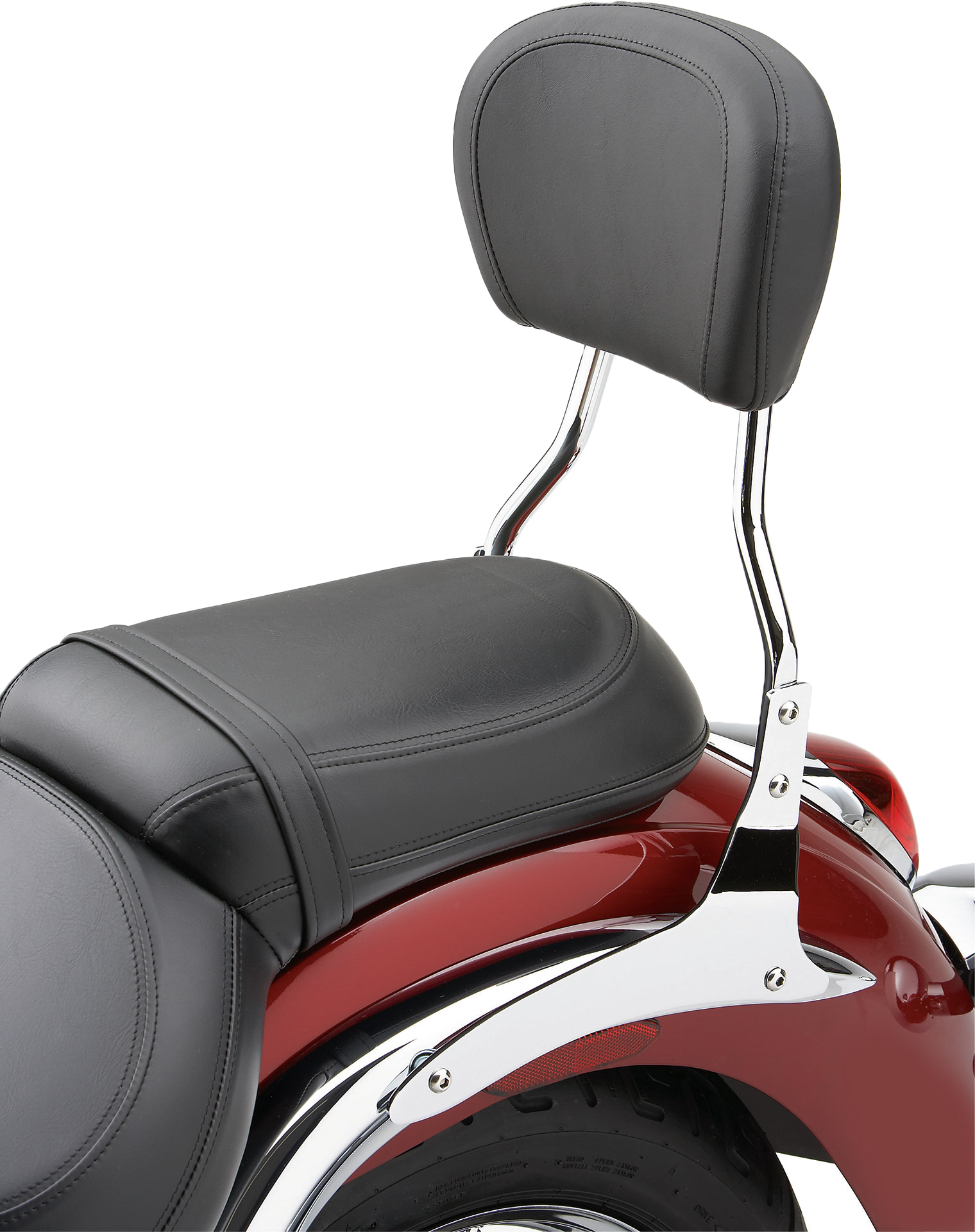 Short Round Sissy Bar W/Pad Chrome Vtx1300c 04 06/1800cf