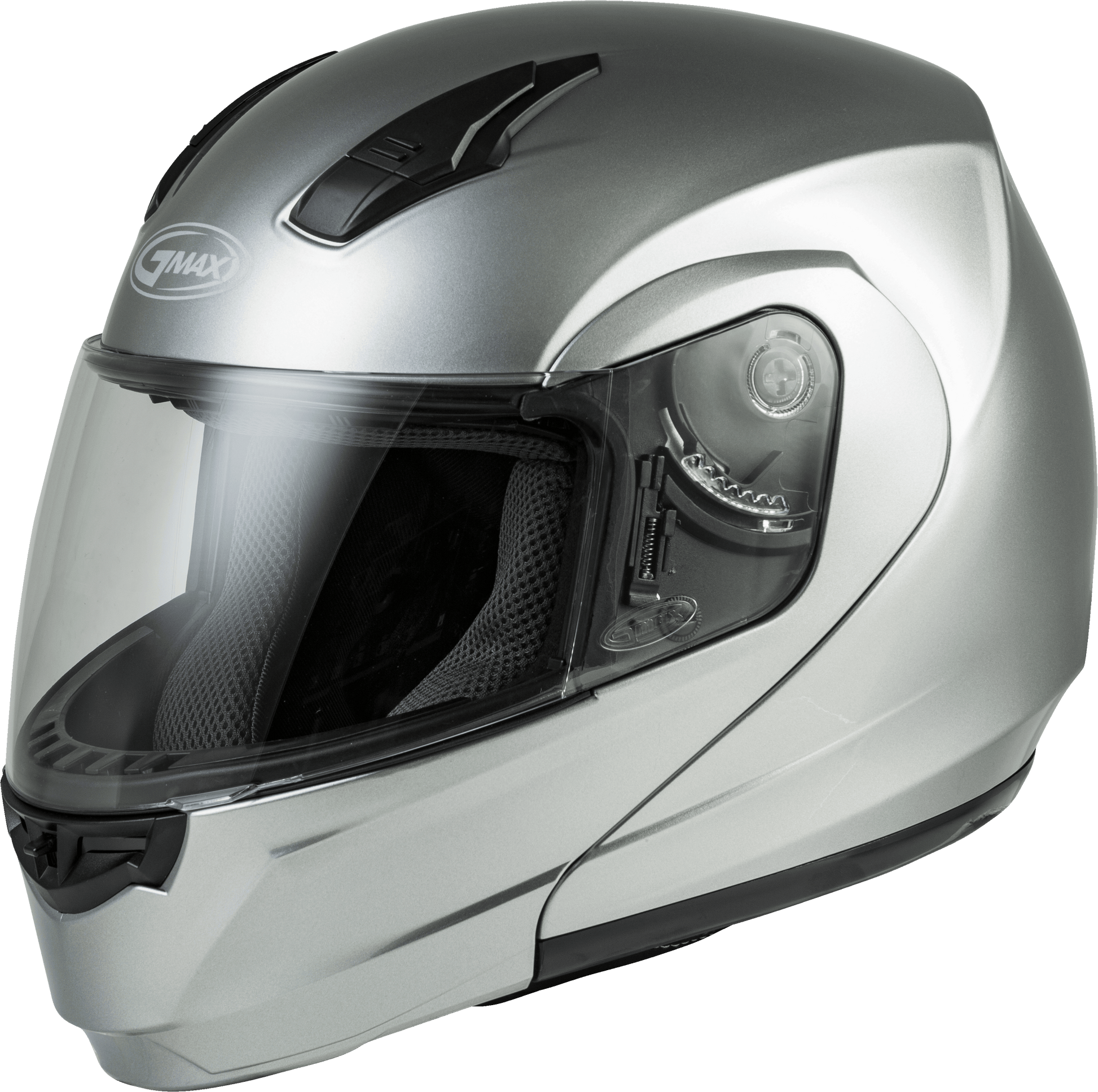 Md 04 Modular Helmet Metallic Silver Sm