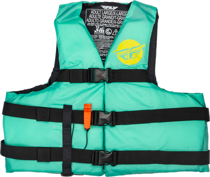 Nylon Flotation Vest Seafoam Green/Yellow 2x