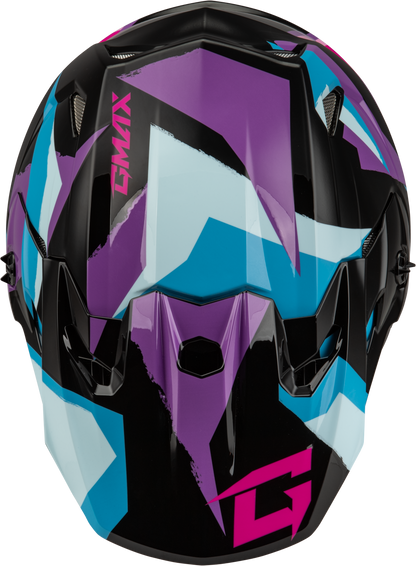 Mx 96 Splinter Helmet Black/Purple/Blue Lg