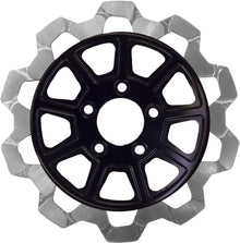 9 Spoke Rotor Front Blk/Sil Bow Tie 11.8"