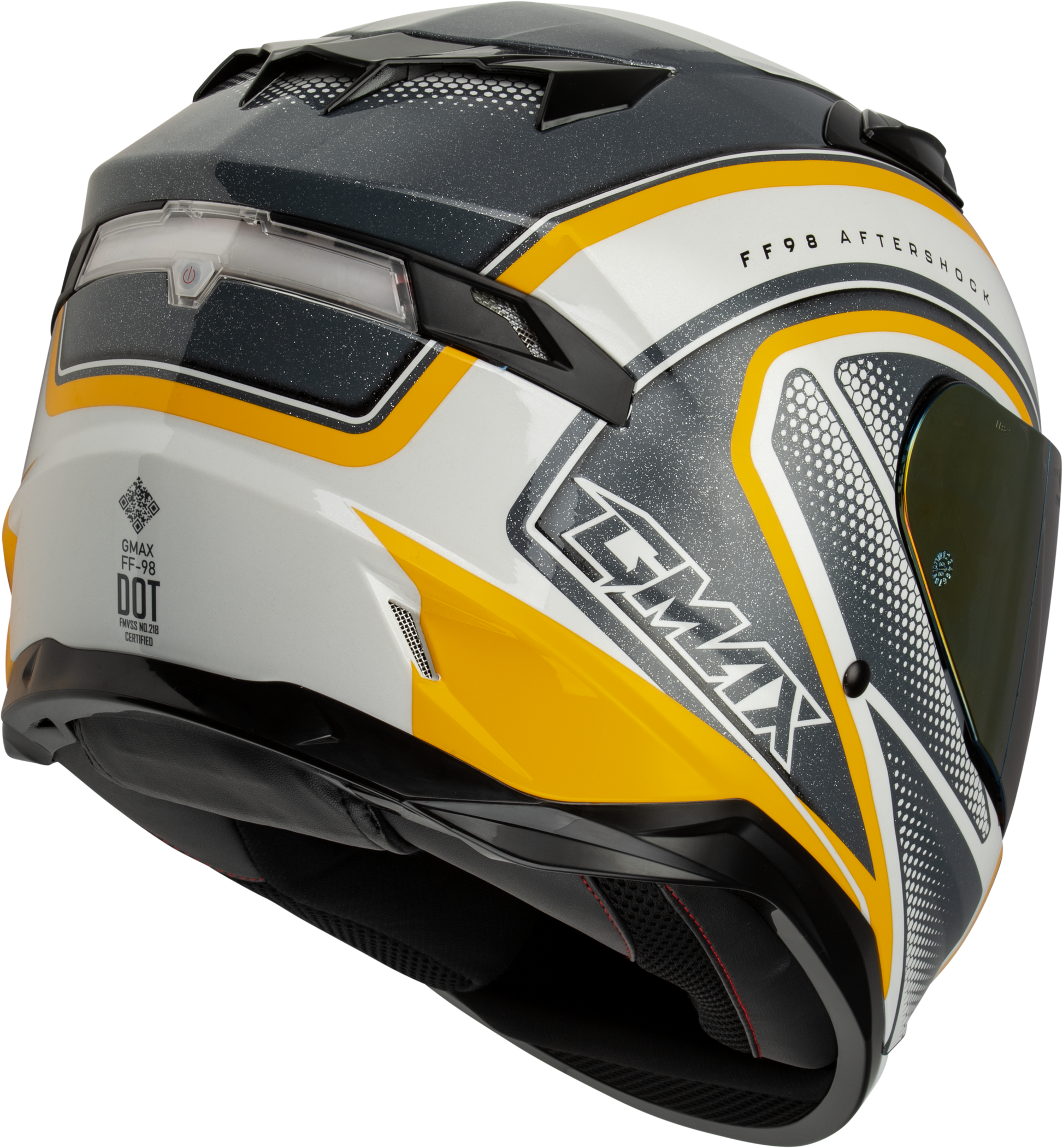 Ff 98 Aftershock Helmet White/Metallic Silver Lg