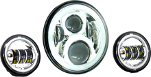7" Led Hdlgt Kit Chr Halo W/ Mnt Adapter