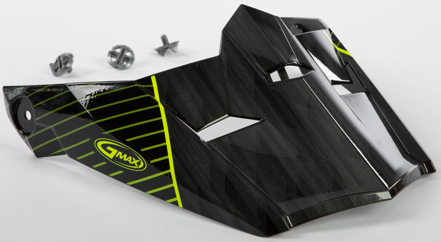 Visor W/Screws Colfax Mx 46y Black/Hi Vis Yel Ys Yl