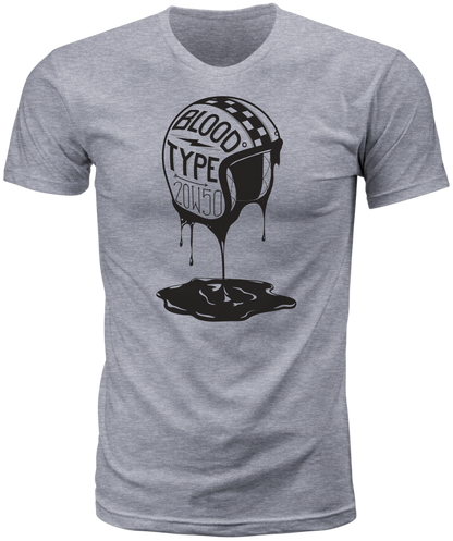 Blood Type Tee Heather Lg