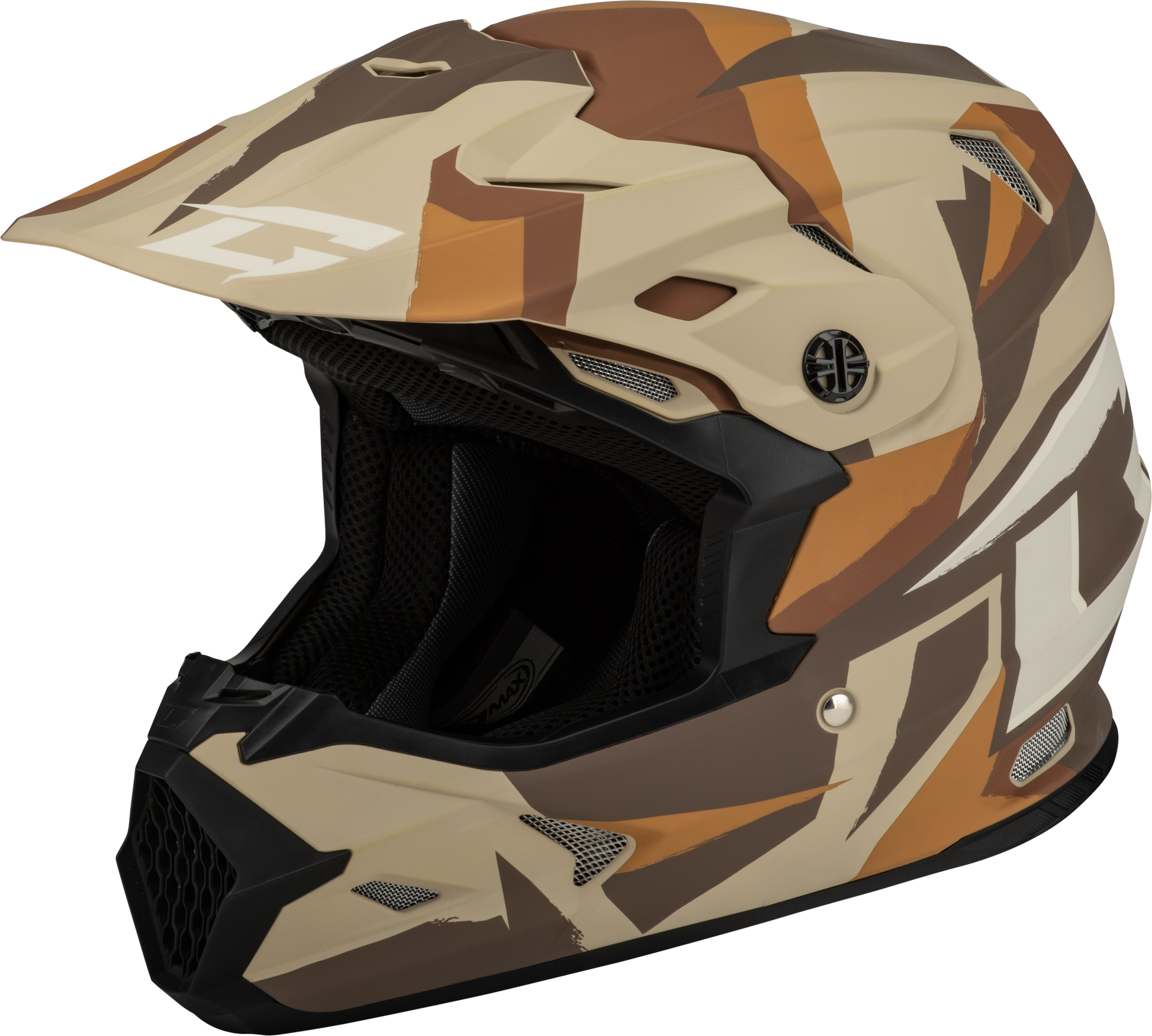 Mx 96 Splinter Helmet Matte Brown/Tan/White  2x