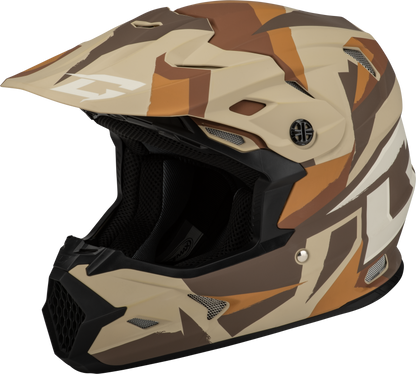 Mx 96 Splinter Helmet Matte Brown/Tan/White  2x