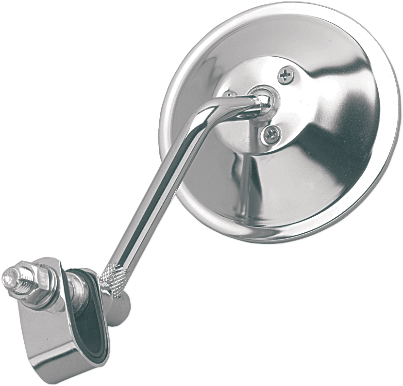 EMGO Mirror - Side View - Round - 4" Stem - Chrome - Each - Universal 20-06804