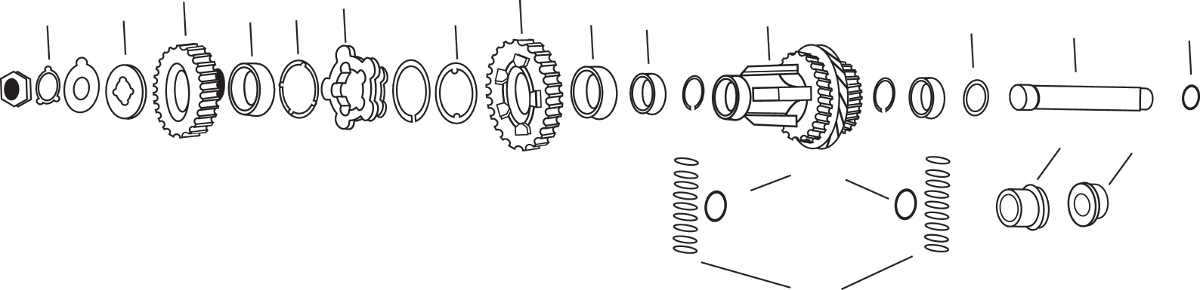 EASTERN MOTORCYCLE PARTS End Plates - Countershaft/Replacement - 5 Pack A-35630-36