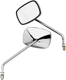 EMGO Mirrors - Side View - Plain Face/Rectangle - Long Stem - Left/Right - Screw-In - Pair 20-21705