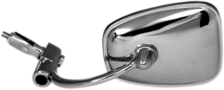 EMGO Mirror - Side View/Bar End - Rectangle - Curved - Chrome 20-34000
