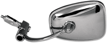 EMGO Mirror - Side View/Bar End - Rectangle - Curved - Chrome 20-34000