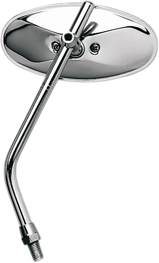 EMGO Mirror - Die-Cast - Chopper - Side View - Oval - M10 x 1.25 - Chrome - Left 20-34834