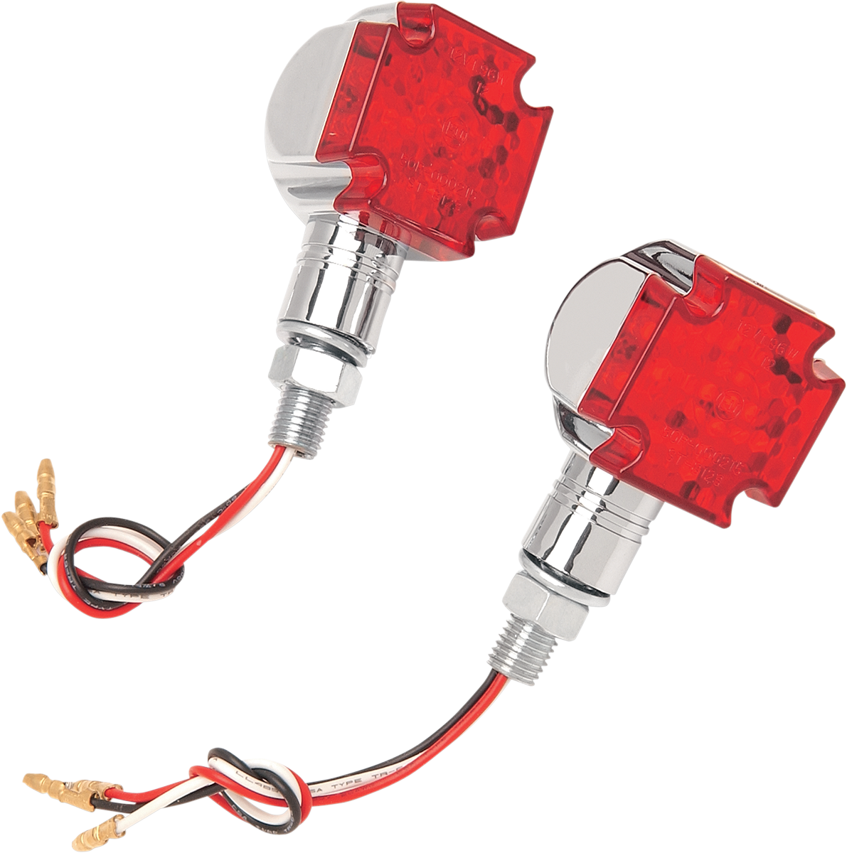 EMGO LED Maltese Marker Lights - Chrome/Red 61-99155