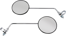 EMGO Mirrors - Side View - Round - 9" Stem - Black Head/Chrome Stem/Tinted Glass - Pair - Universal 20-64510