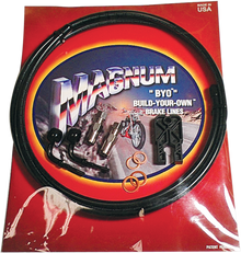 MAGNUM SHIELDING Brake Line Kit - Single Disc - 10mm-Straight - 6' - Black Stainless Steel 496100A