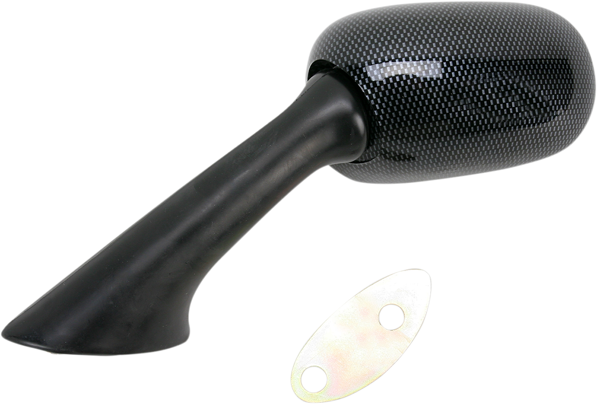 EMGO Mirror - Side View - Carbon Fiber - Rectangle - Left - Honda 20-87072