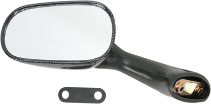 EMGO Mirror - Side View - Carbon Fiber - Rectangle - Left - Honda 20-87092
