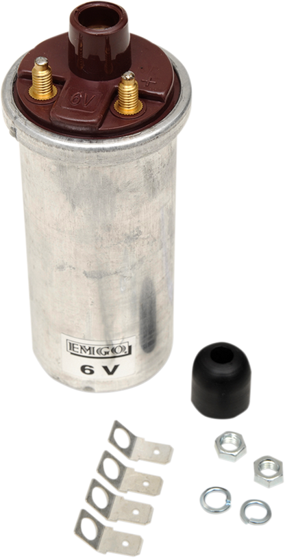 EMGO 6 V Ignition Coil - 2.4 Ohms - Single Lead - Universal 24-71516