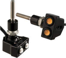 JOKER MACHINE Rat Eye Mirror-Mount Turn Signals - Dual - Black 05-216B